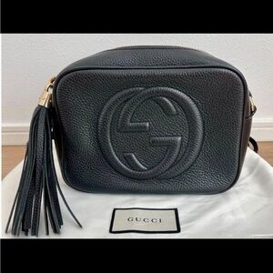 Gucci Black Pebbled Leather Soho Disco Small Shoulder Bag